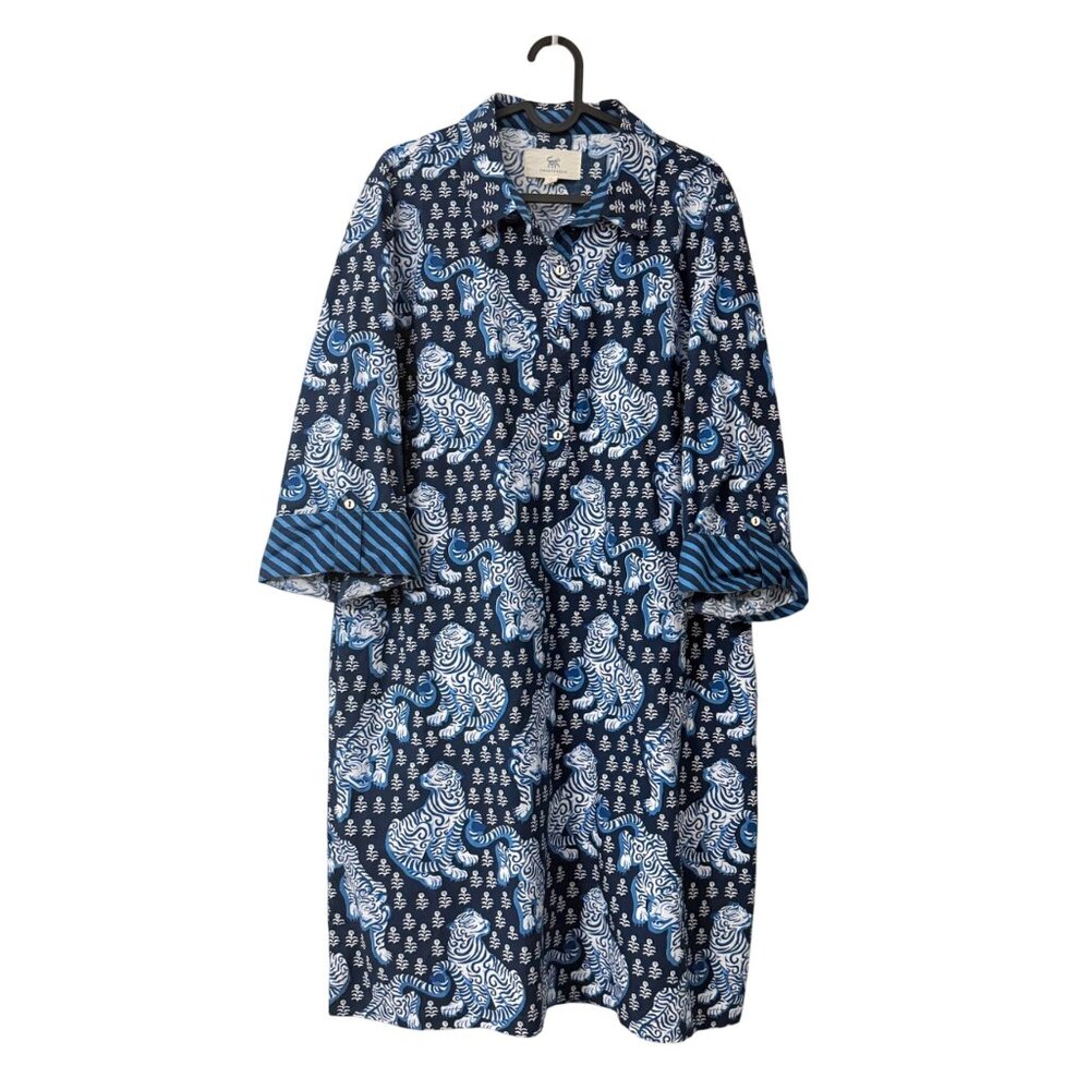 Printfresh Blue Tiger Queen Graceful Getaway Dres… - image 2